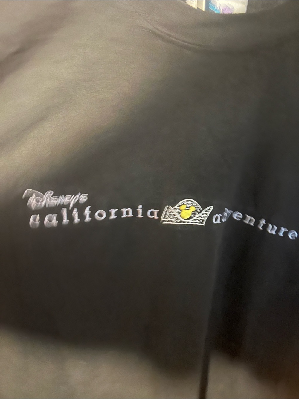 Disney Black California Adventure Logo Short Sleeve Tee